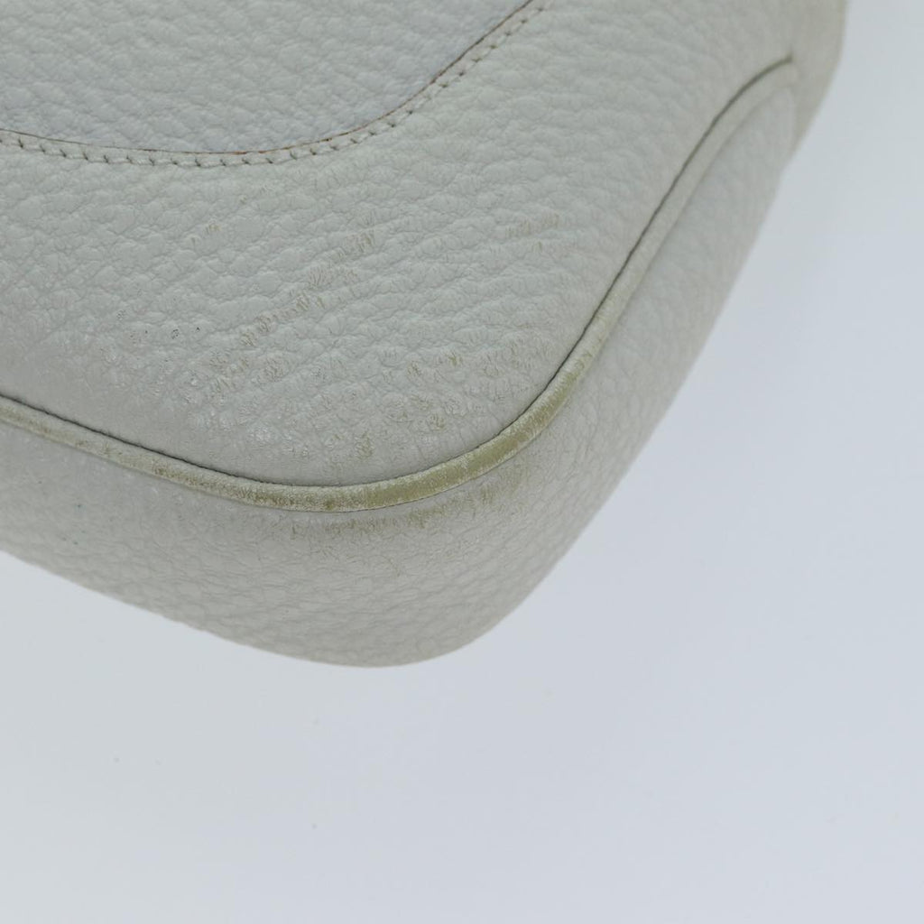 GUCCI Jackie Shoulder Bag Leather White 130779 yk12341