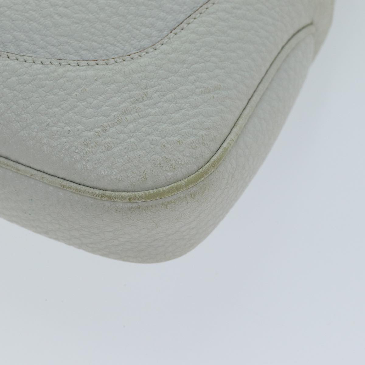 GUCCI Jackie Shoulder Bag Leather White 130779 yk12341