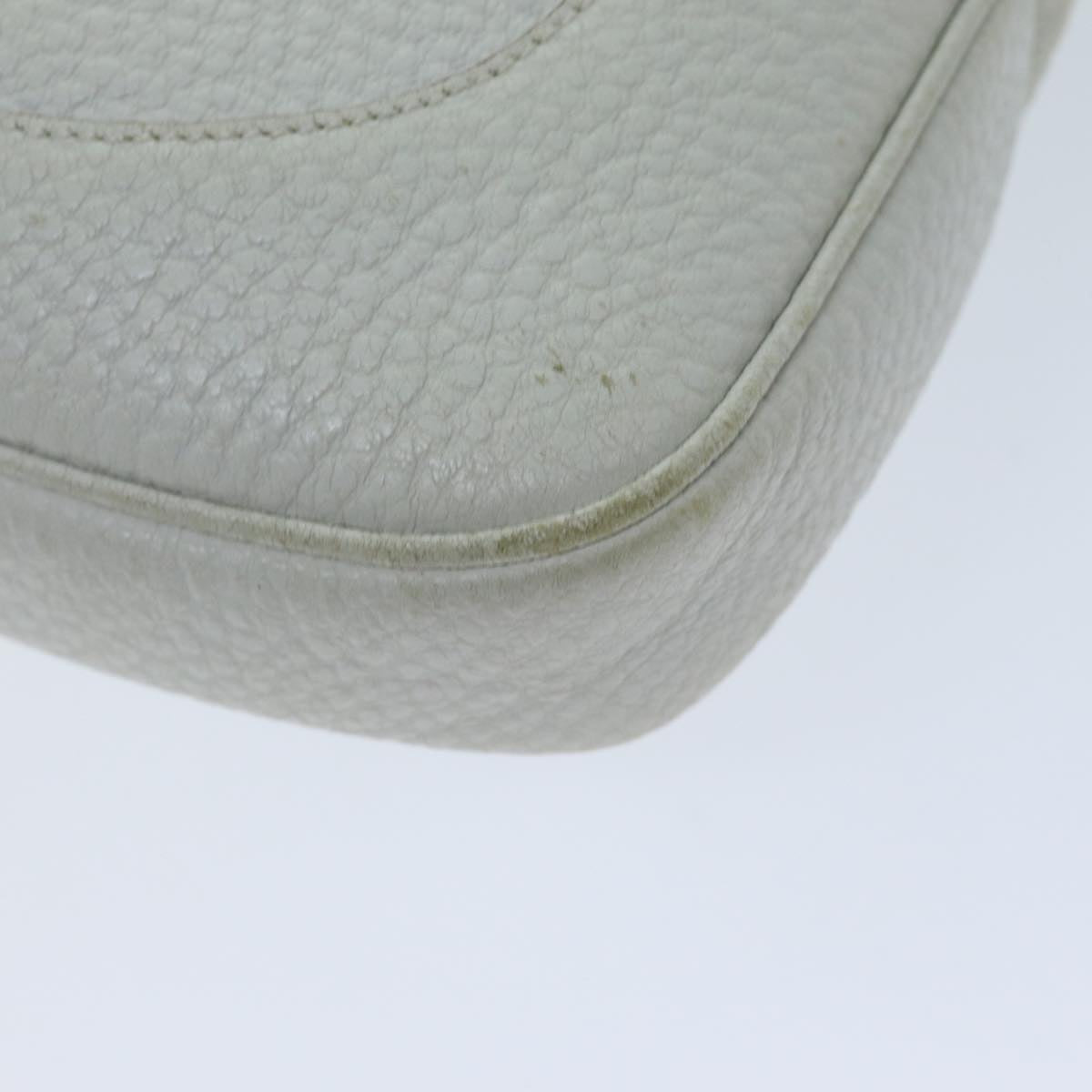GUCCI Jackie Shoulder Bag Leather White 130779 yk12341