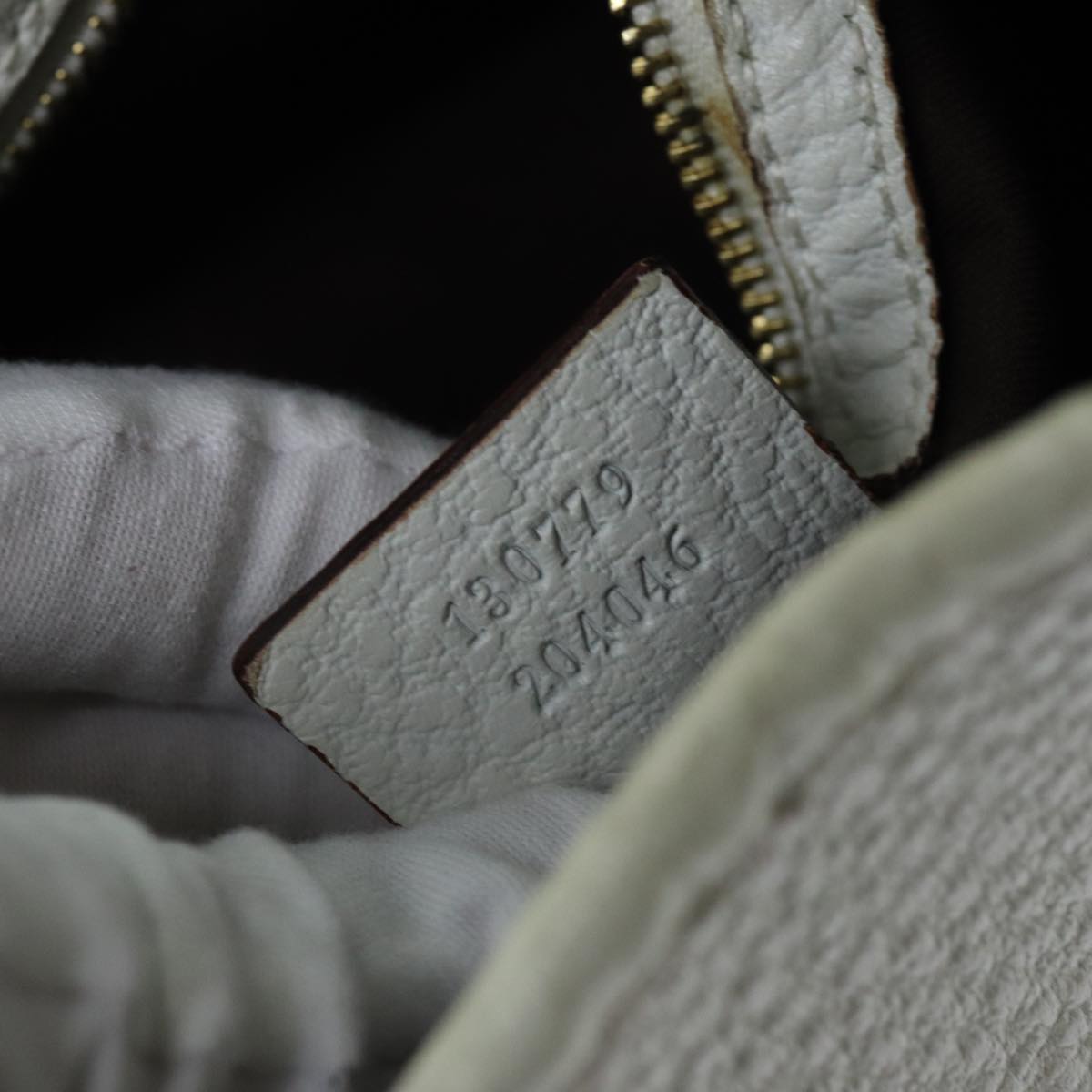 GUCCI Jackie Shoulder Bag Leather White 130779 yk12341