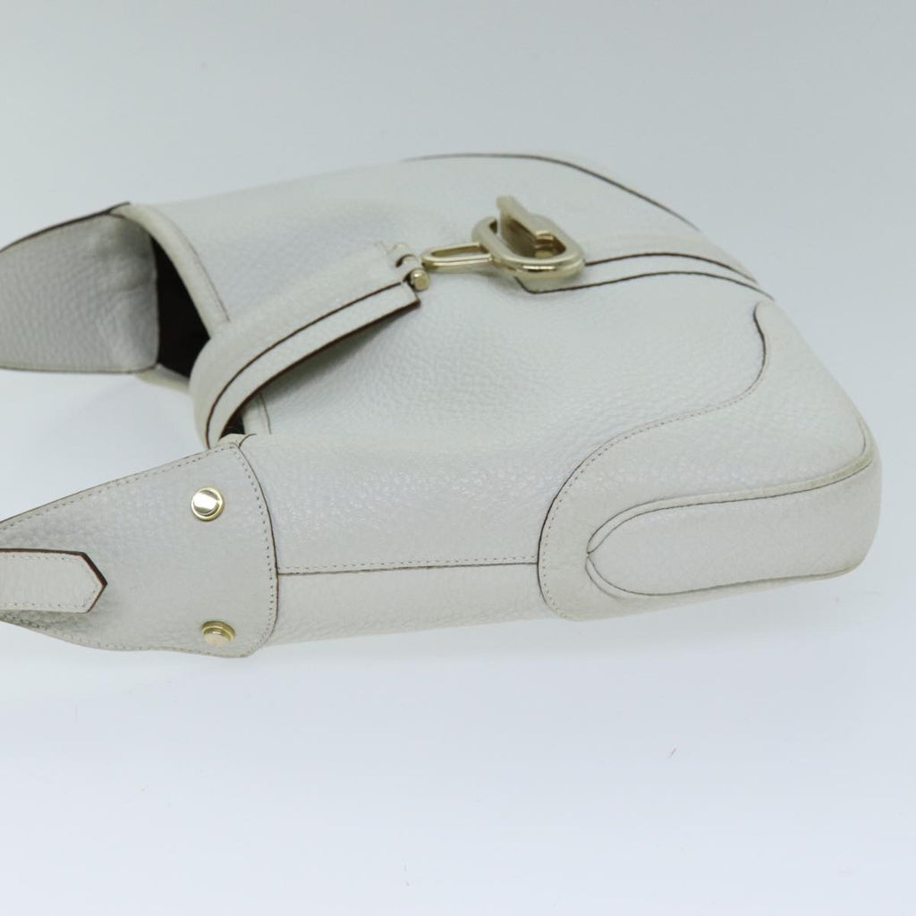 GUCCI Jackie Shoulder Bag Leather White 130779 yk12341