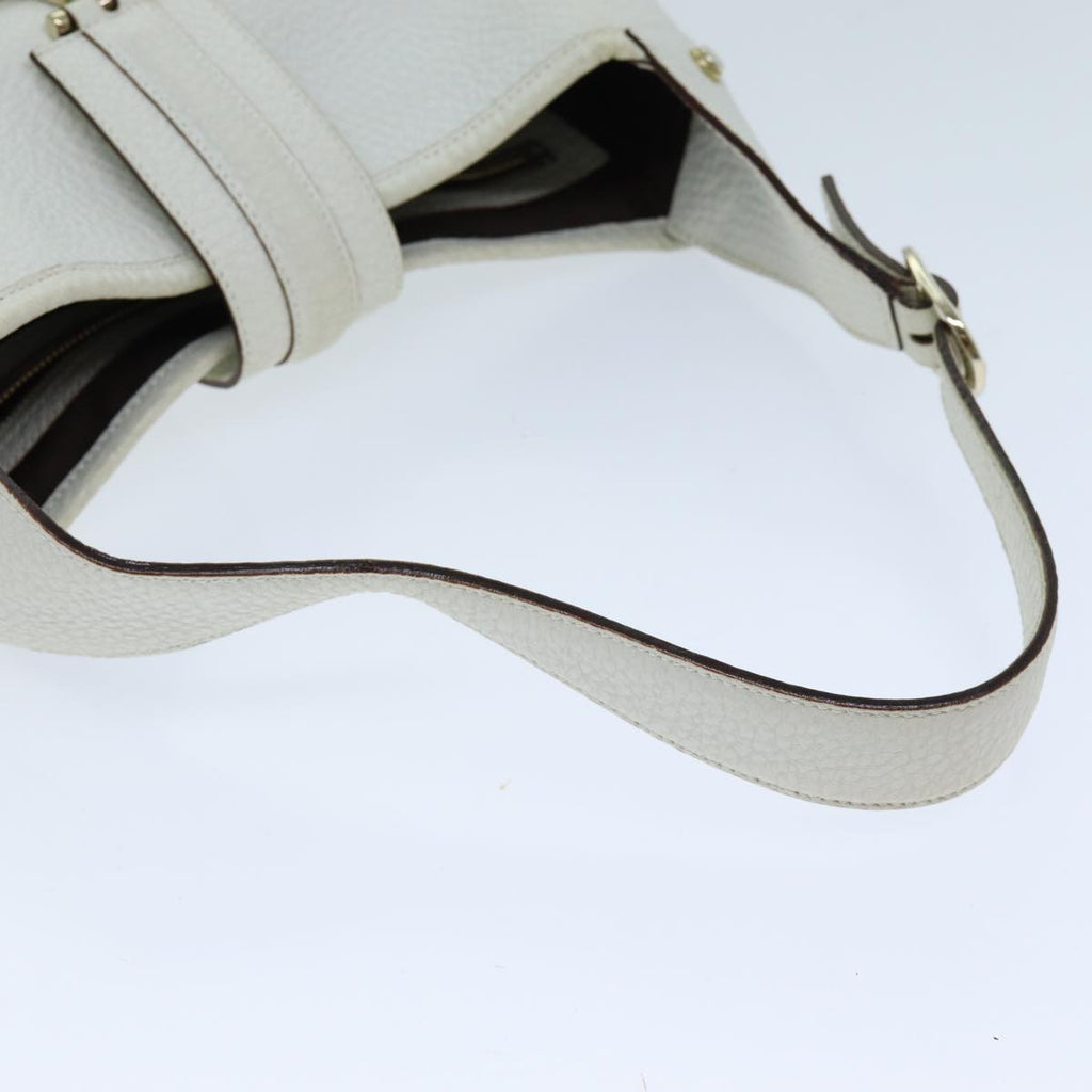 GUCCI Jackie Shoulder Bag Leather White 130779 yk12341