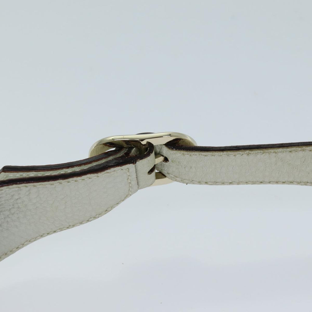 GUCCI Jackie Shoulder Bag Leather White 130779 yk12341