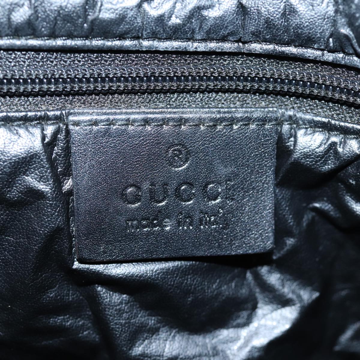 GUCCI GG Canvas Sherry Line Hand Bag Black White 002 1093 yk12369