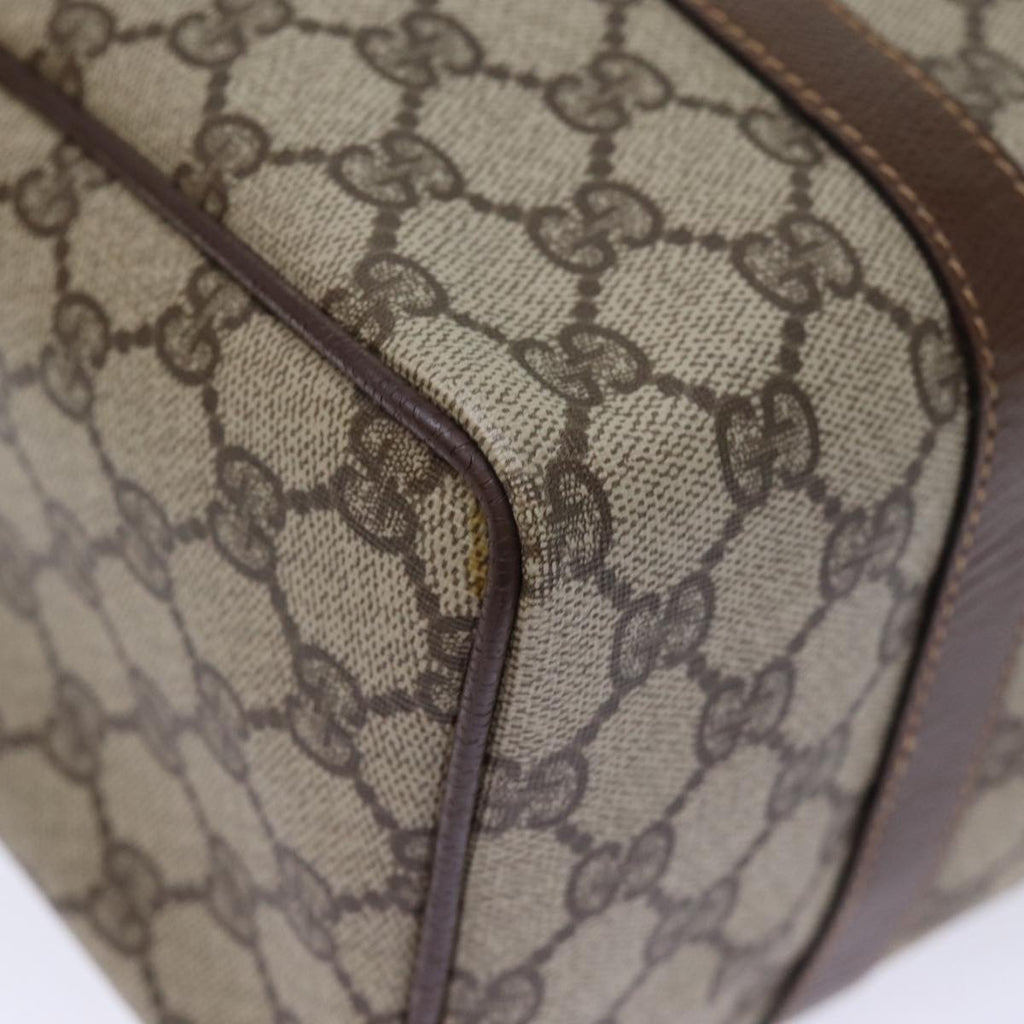 GUCCI GG Supreme Web Sherry Line Boston Bag PVC Beige Red Green yk12393