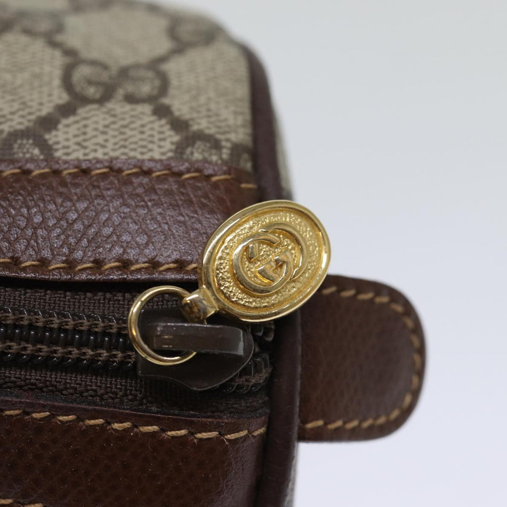 GUCCI GG Supreme Web Sherry Line Boston Bag PVC Beige Red Green yk12393