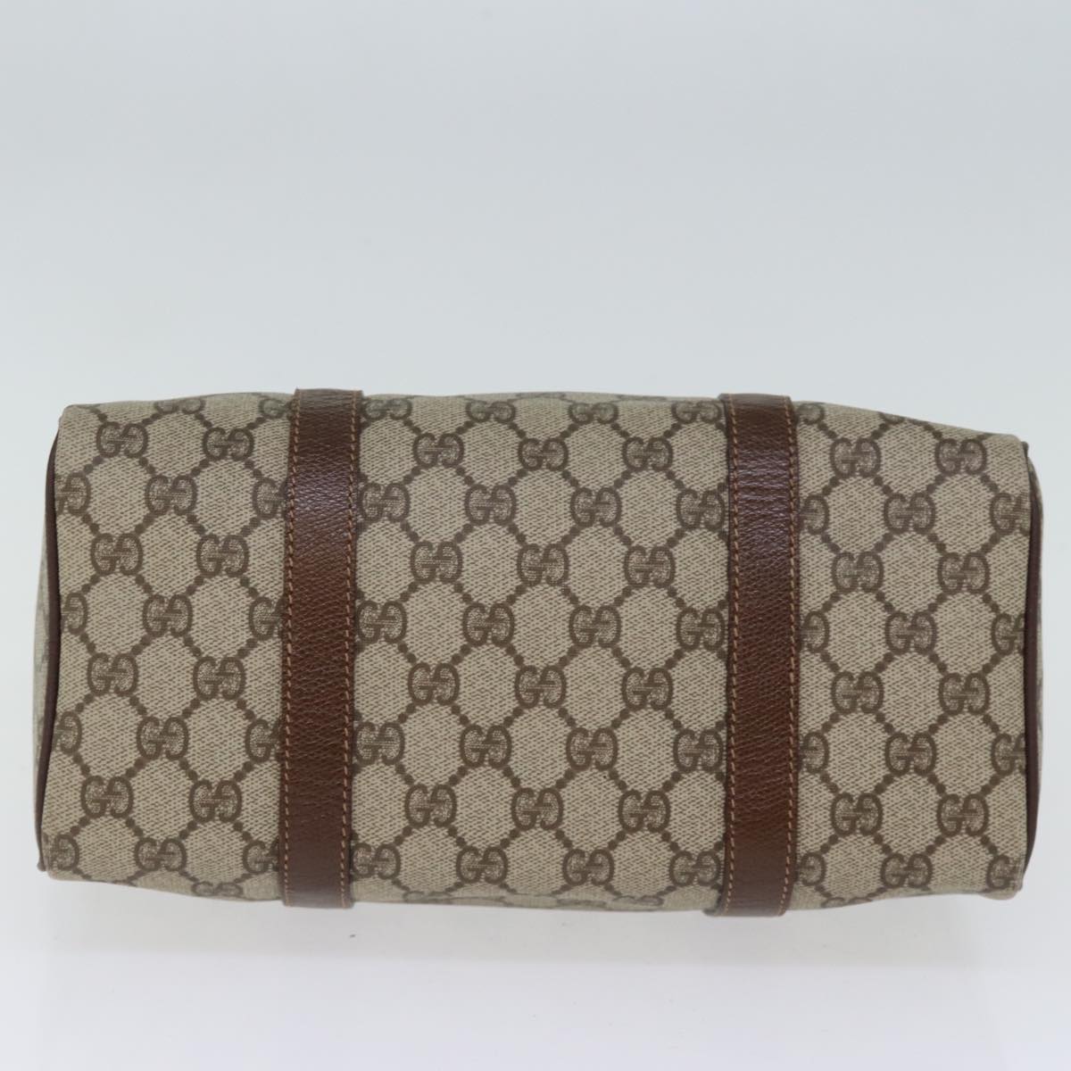 GUCCI GG Supreme Web Sherry Line Boston Bag PVC Beige Red Green yk12393