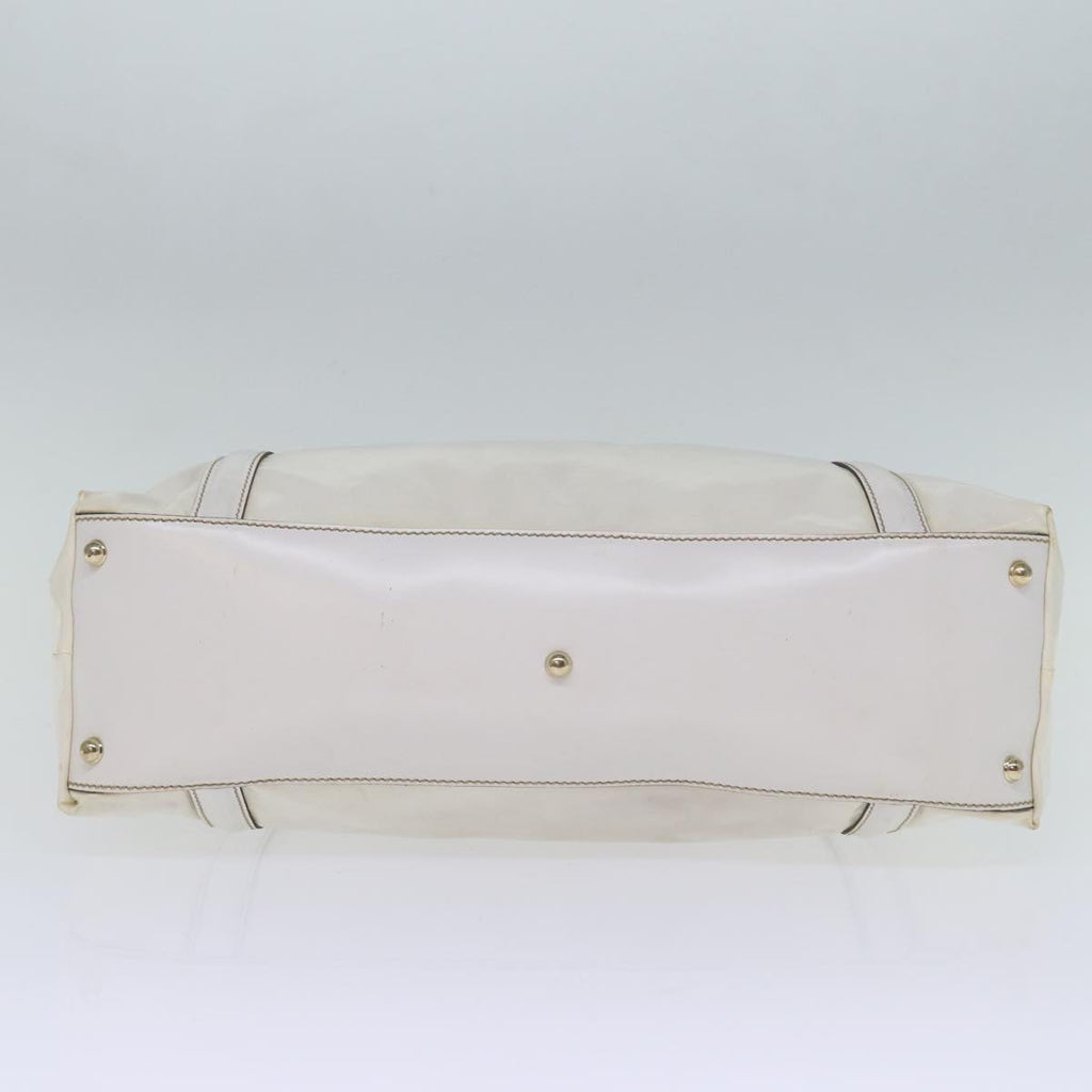 GUCCI Web Sherry Line Interlocking Bag Coated Canvas White 162094 yk12394