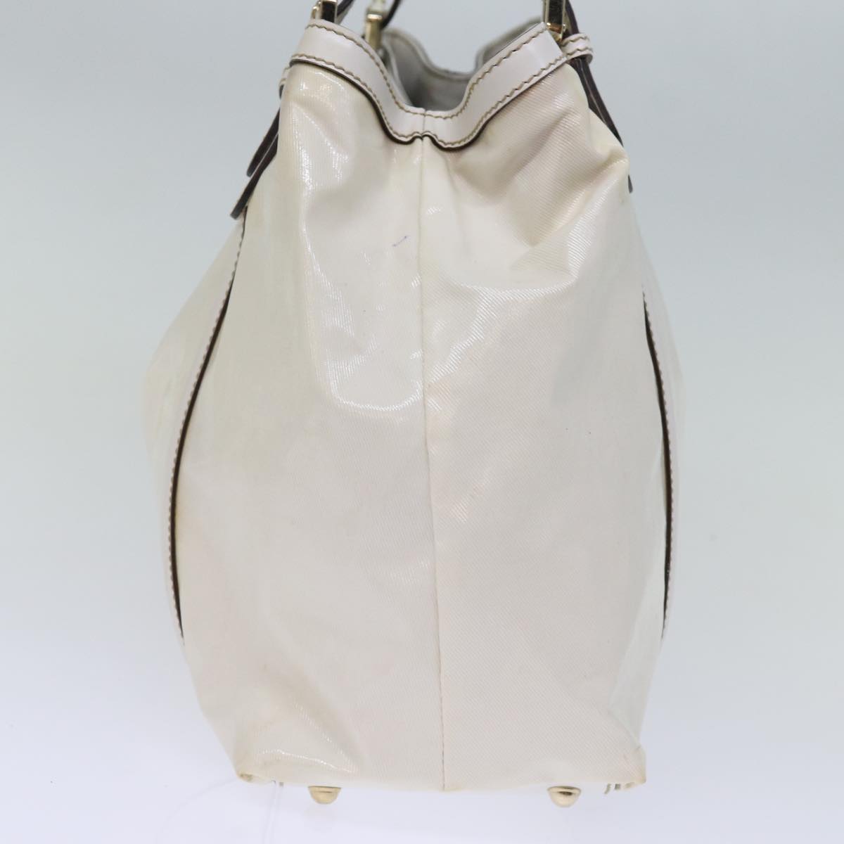 GUCCI Web Sherry Line Interlocking Bag Coated Canvas White 162094 yk12394