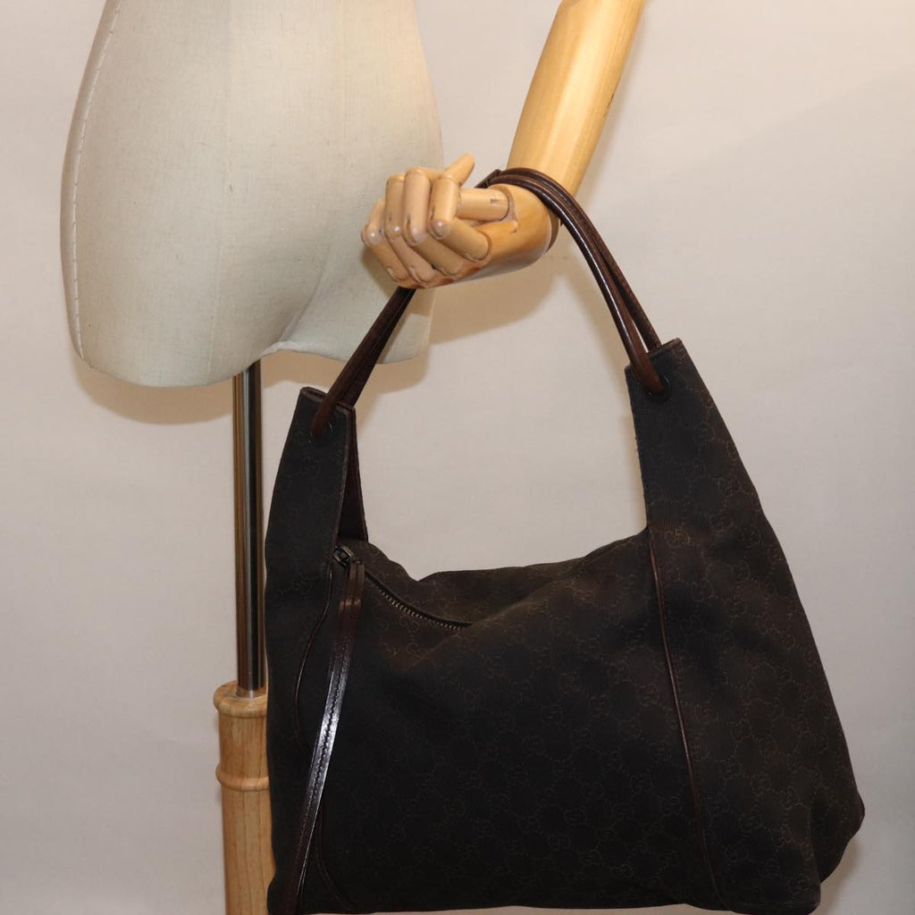 GUCCI GG Canvas Shoulder Bag Brown 101292 yk12397