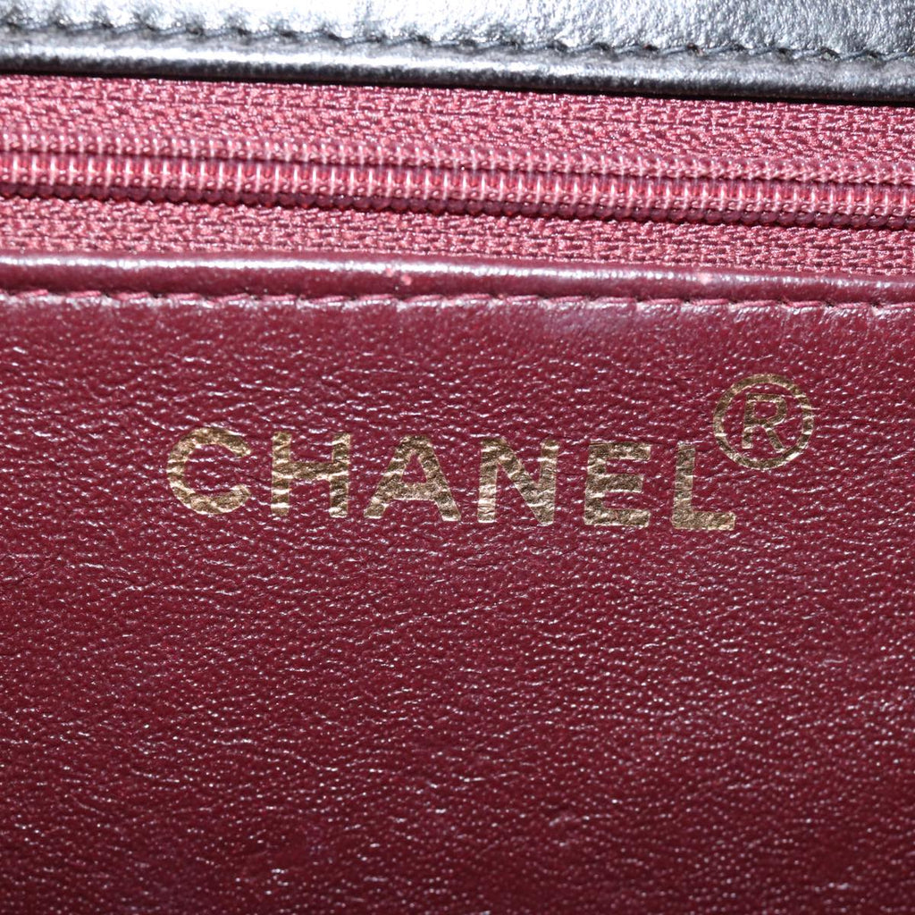CHANEL Matelasse Chain Shoulder Bag Lamb Skin Black CC yk12417A