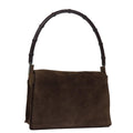 GUCCI Bamboo Shoulder Bag Suede Brown 001 3239 yk12441
