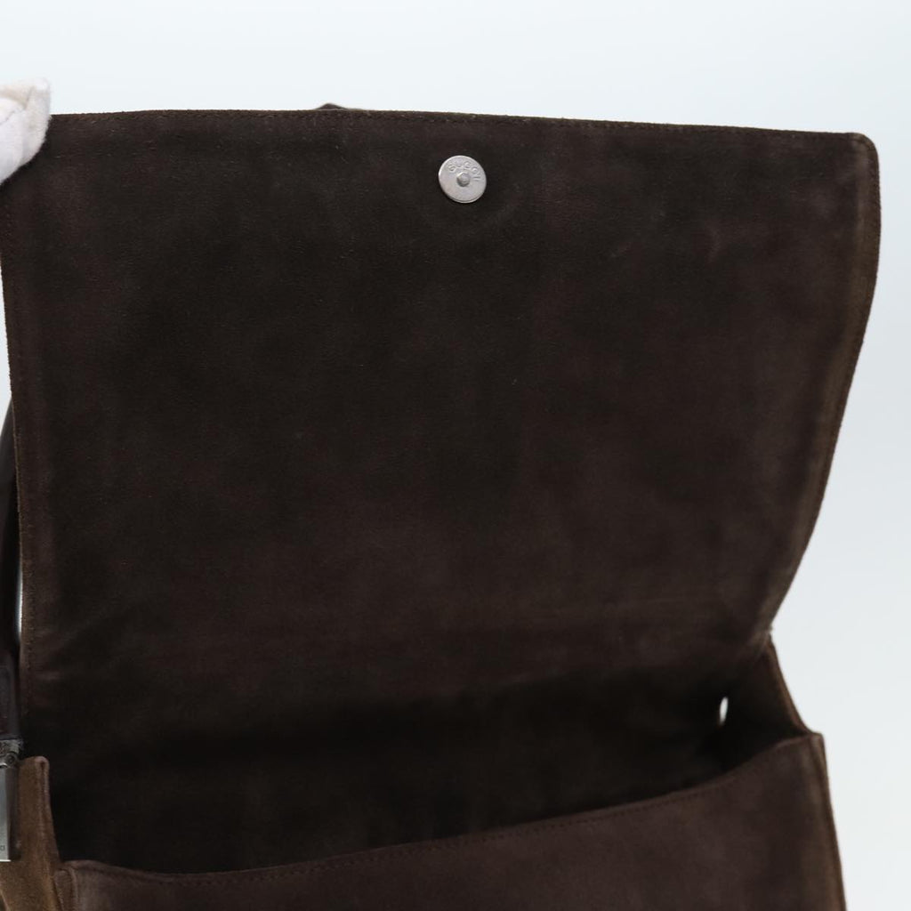 GUCCI Bamboo Shoulder Bag Suede Brown 001 3239 yk12441