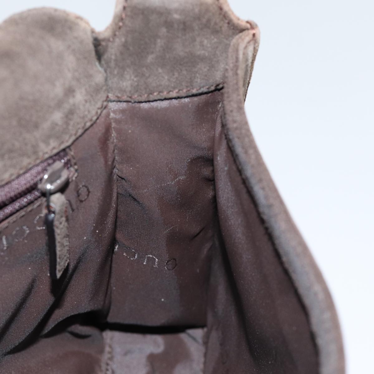 GUCCI Bamboo Shoulder Bag Suede Brown 001 3239 yk12441