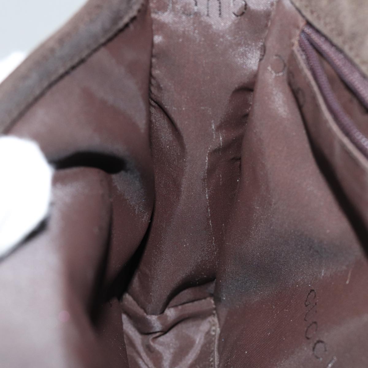 GUCCI Bamboo Shoulder Bag Suede Brown 001 3239 yk12441