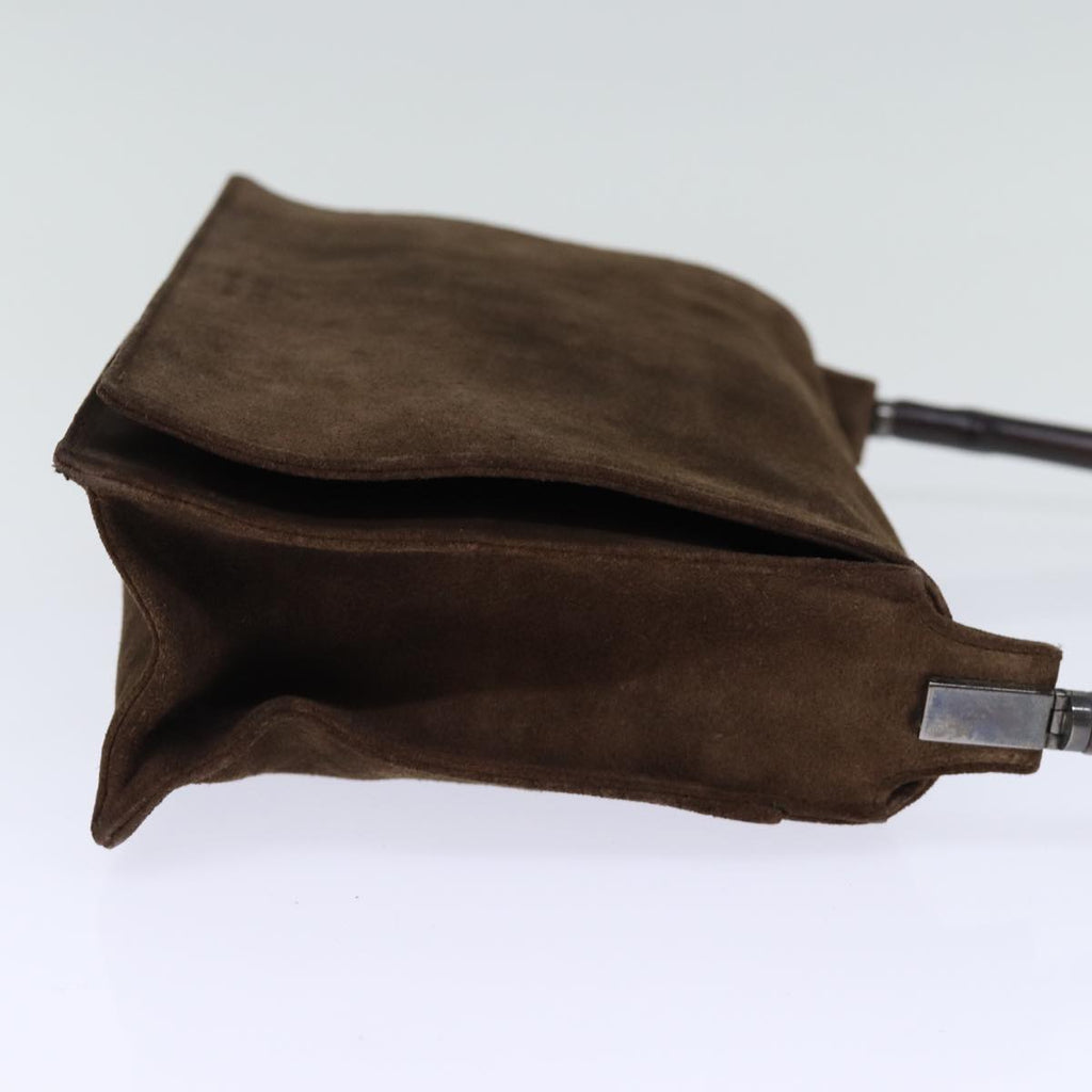 GUCCI Bamboo Shoulder Bag Suede Brown 001 3239 yk12441