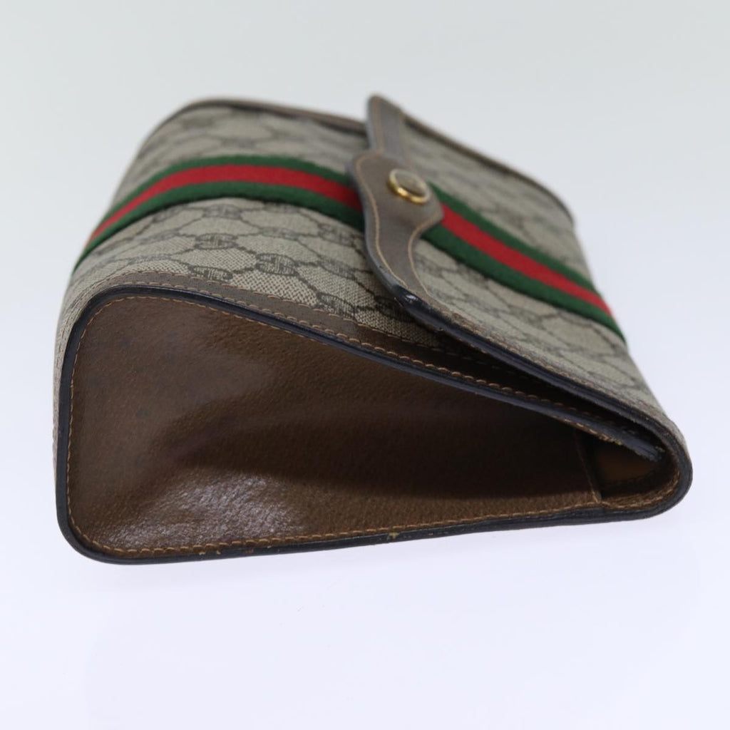 GUCCI GG Supreme Web Sherry Line Clutch Bag Beige 41 014 3087 25 yk12462