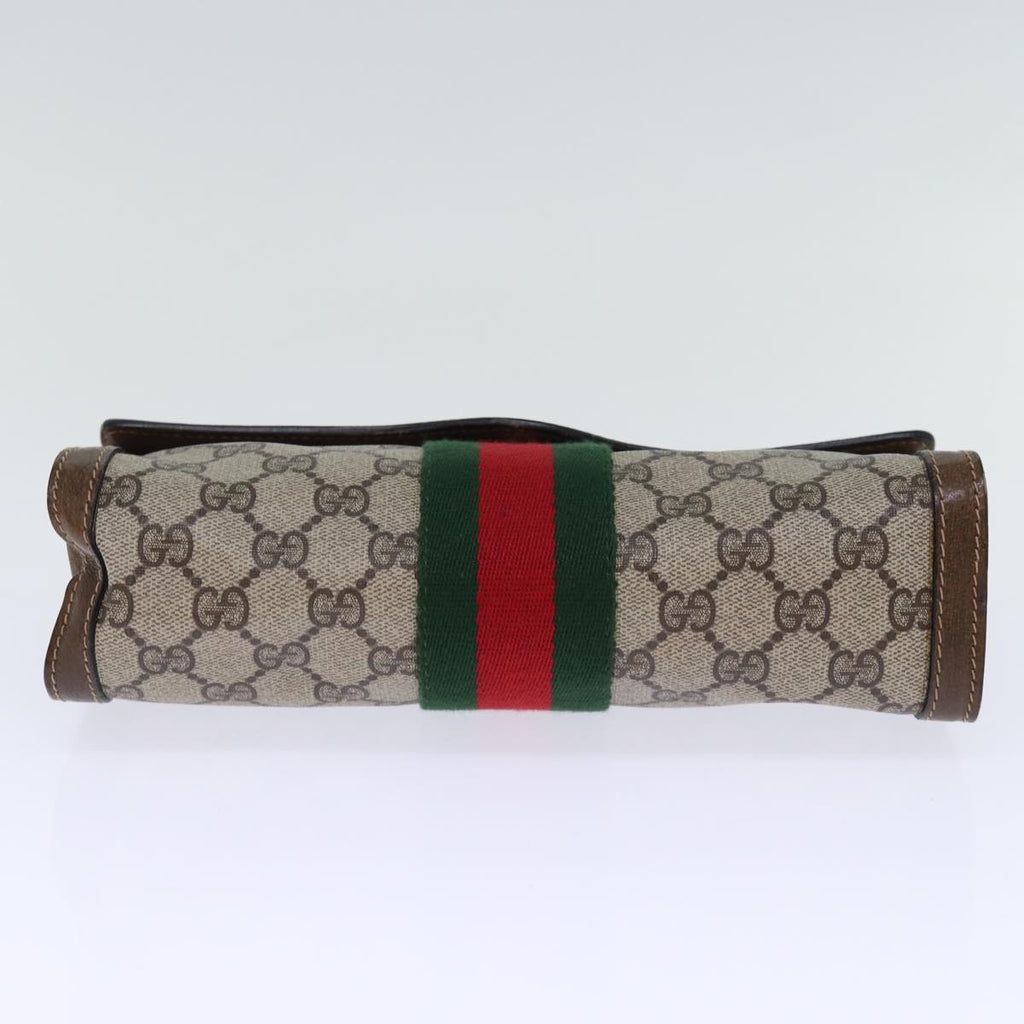 GUCCI GG Supreme Web Sherry Line Clutch Bag Beige 41 014 3087 25 yk12462