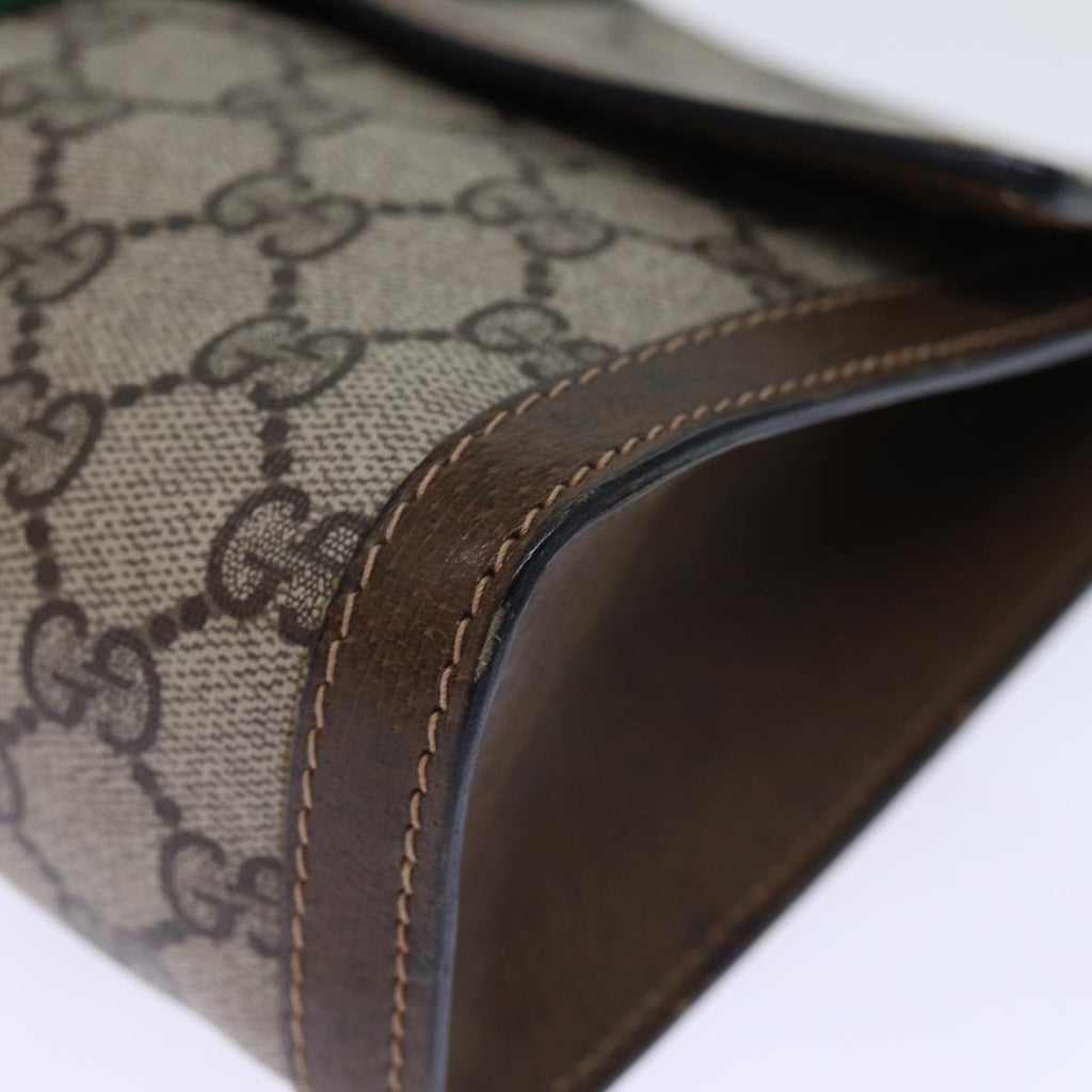GUCCI GG Supreme Web Sherry Line Clutch Bag Beige 41 014 3087 25 yk12462