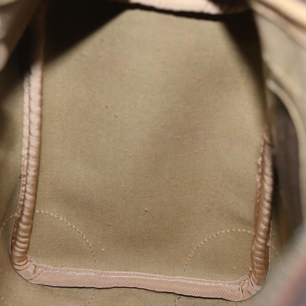 GUCCI GG Supreme Web Sherry Line Boston Bag PVC Vintage Beige Red yk12465