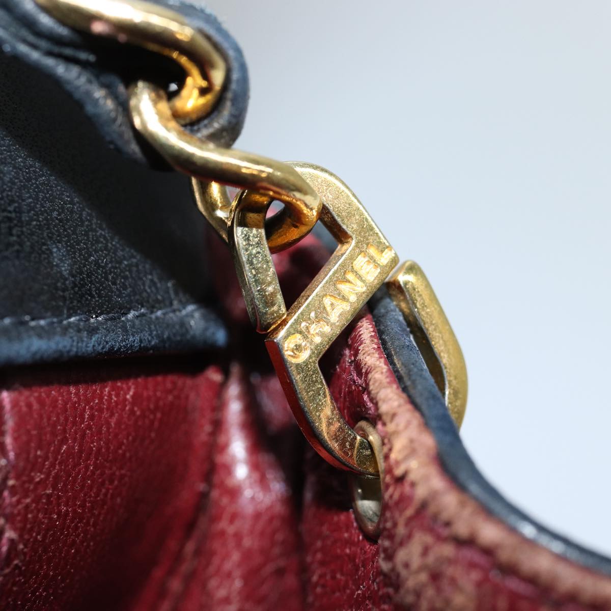 CHANEL Diana Matelasse Chain Shoulder Bag Lamb Skin Black CC yk12474