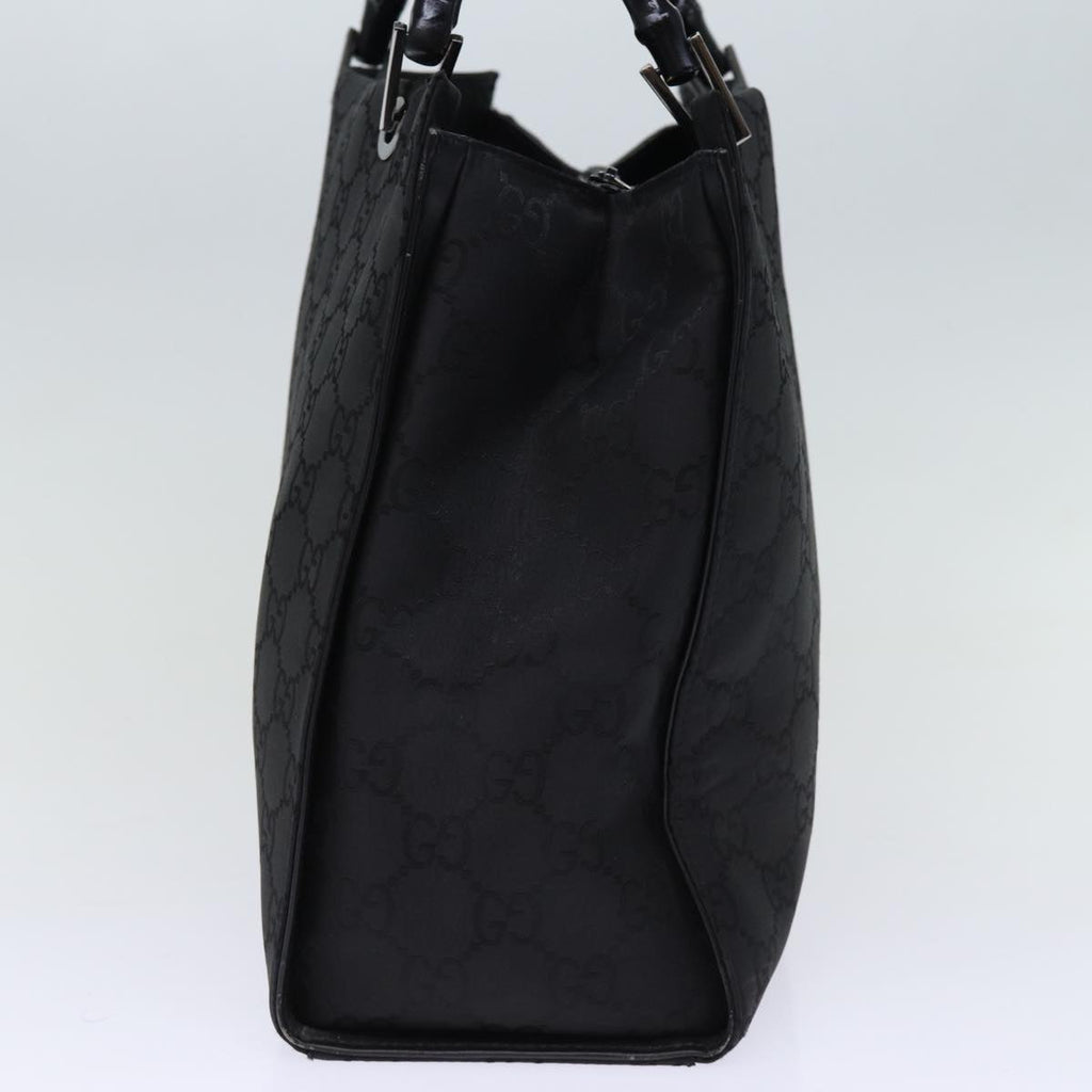 GUCCI Bamboo GG Canvas Hand Bag Black 002 1010 yk12489