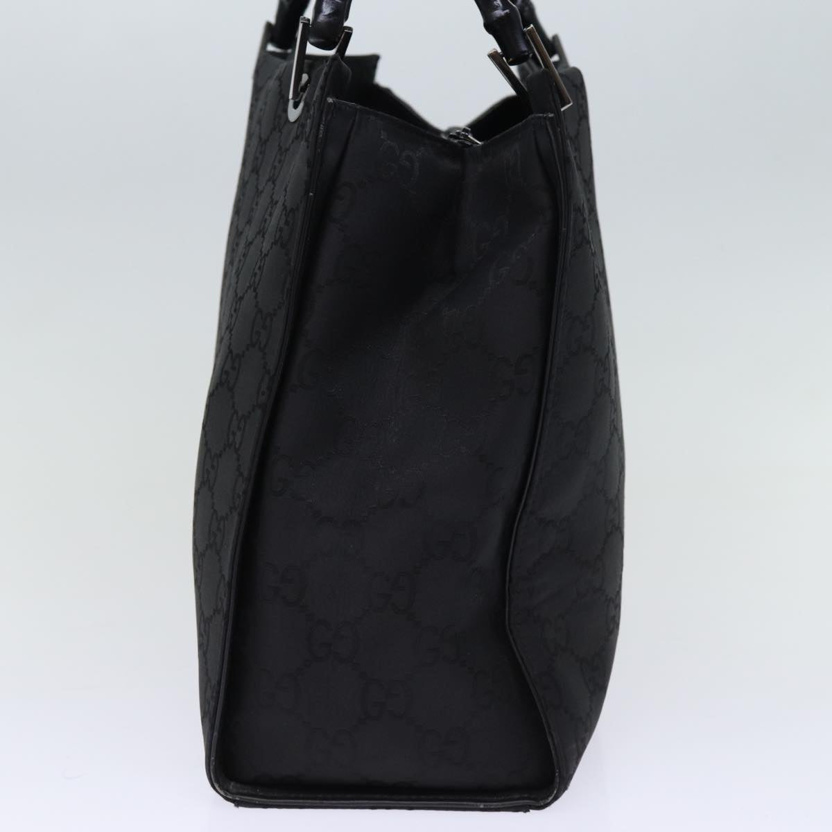 GUCCI Bamboo GG Canvas Hand Bag Black 002 1010 yk12489