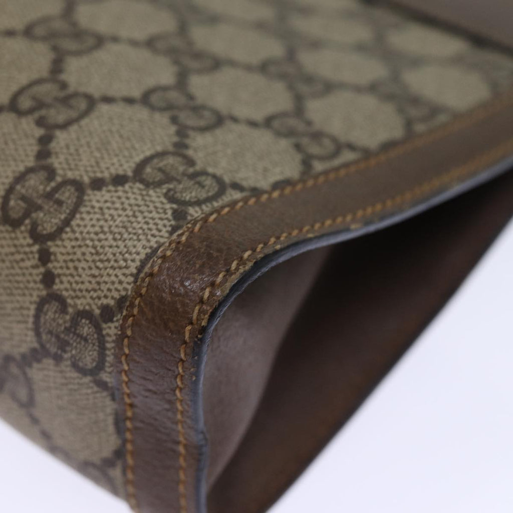 GUCCI GG Supreme Web Sherry Line Clutch Bag PVC Beige Red 89 01 001 yk12494