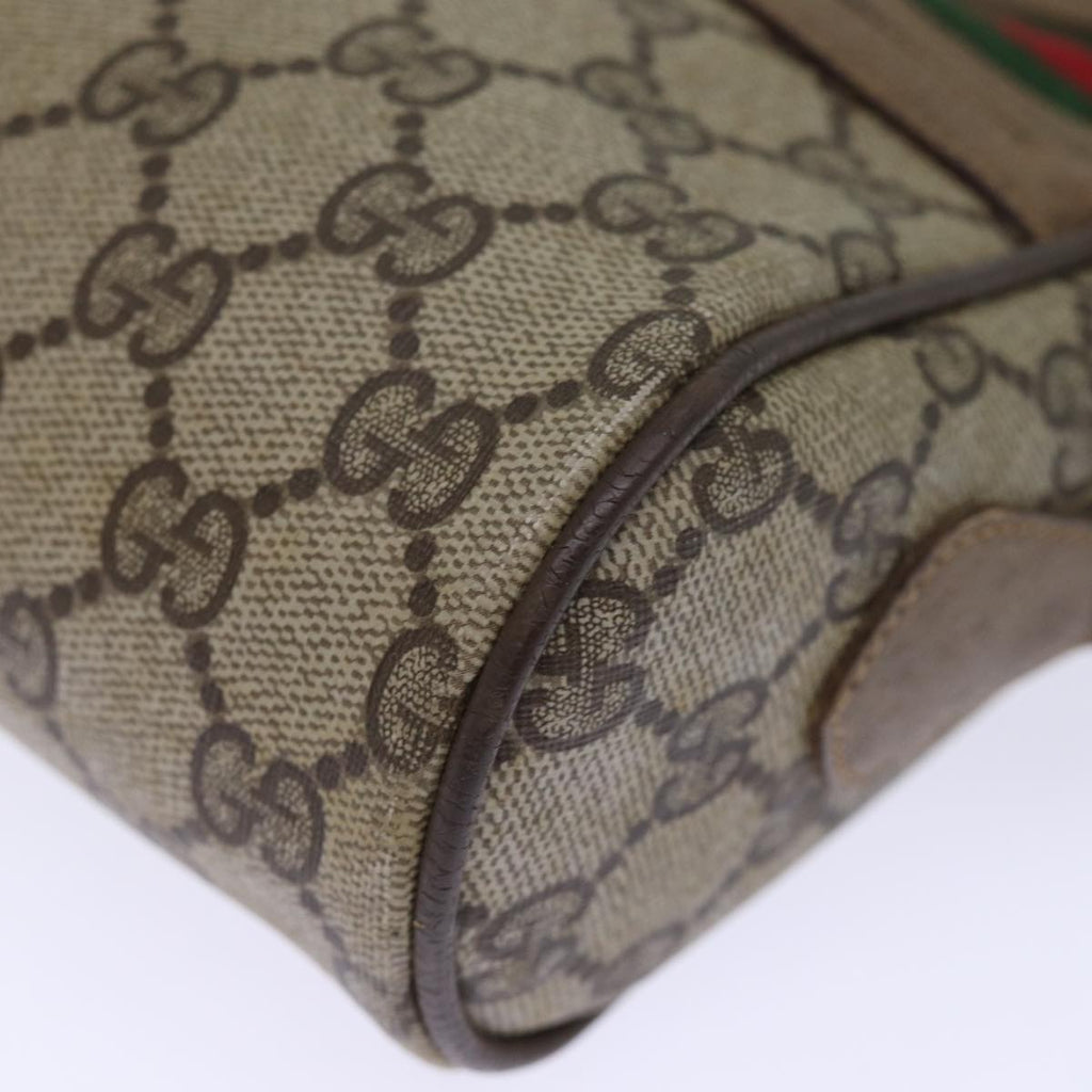 GUCCI GG Supreme Web Sherry Line Shoulder Bag Red Beige 56 02 087 yk12506
