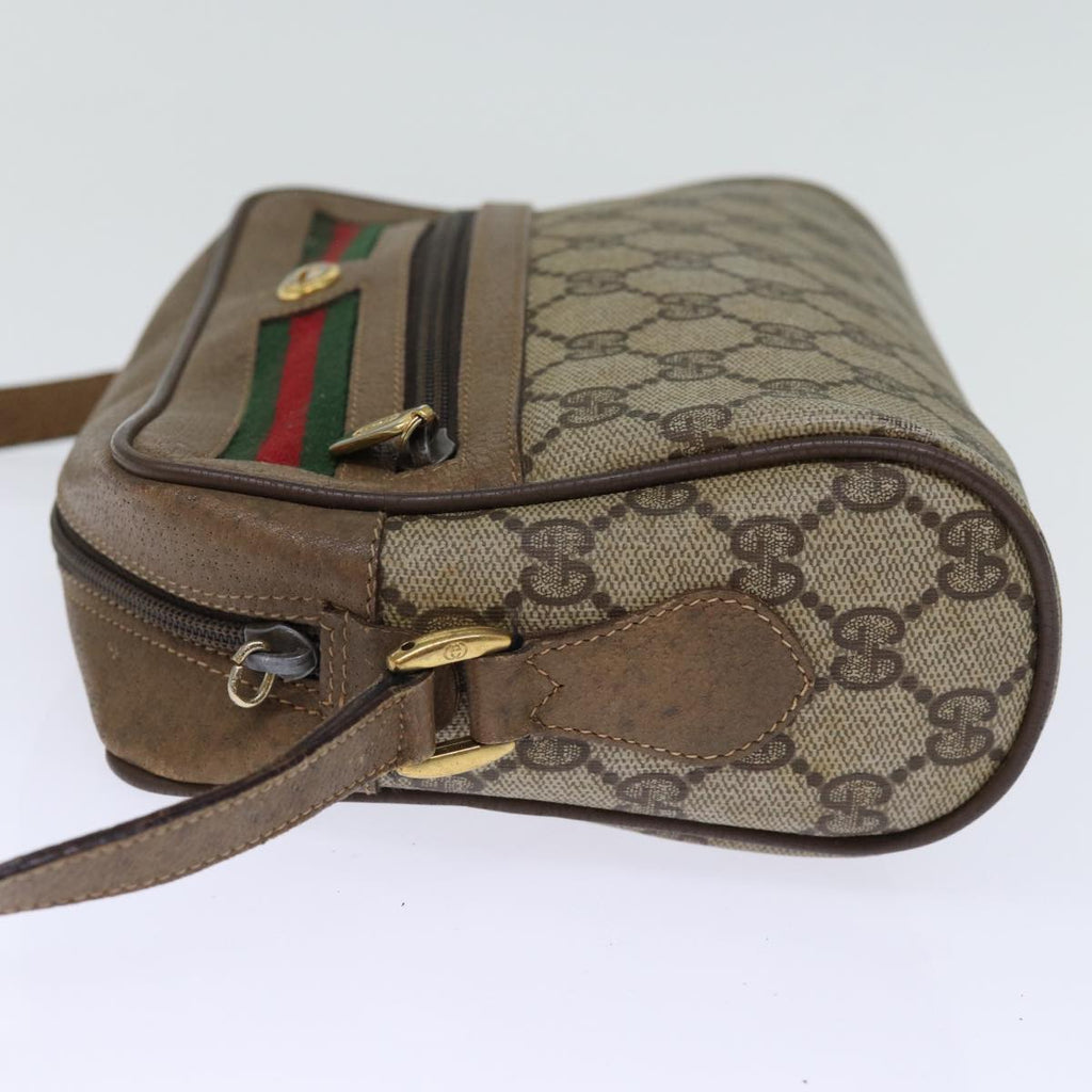 GUCCI GG Supreme Web Sherry Line Shoulder Bag Red Beige 56 02 087 yk12506