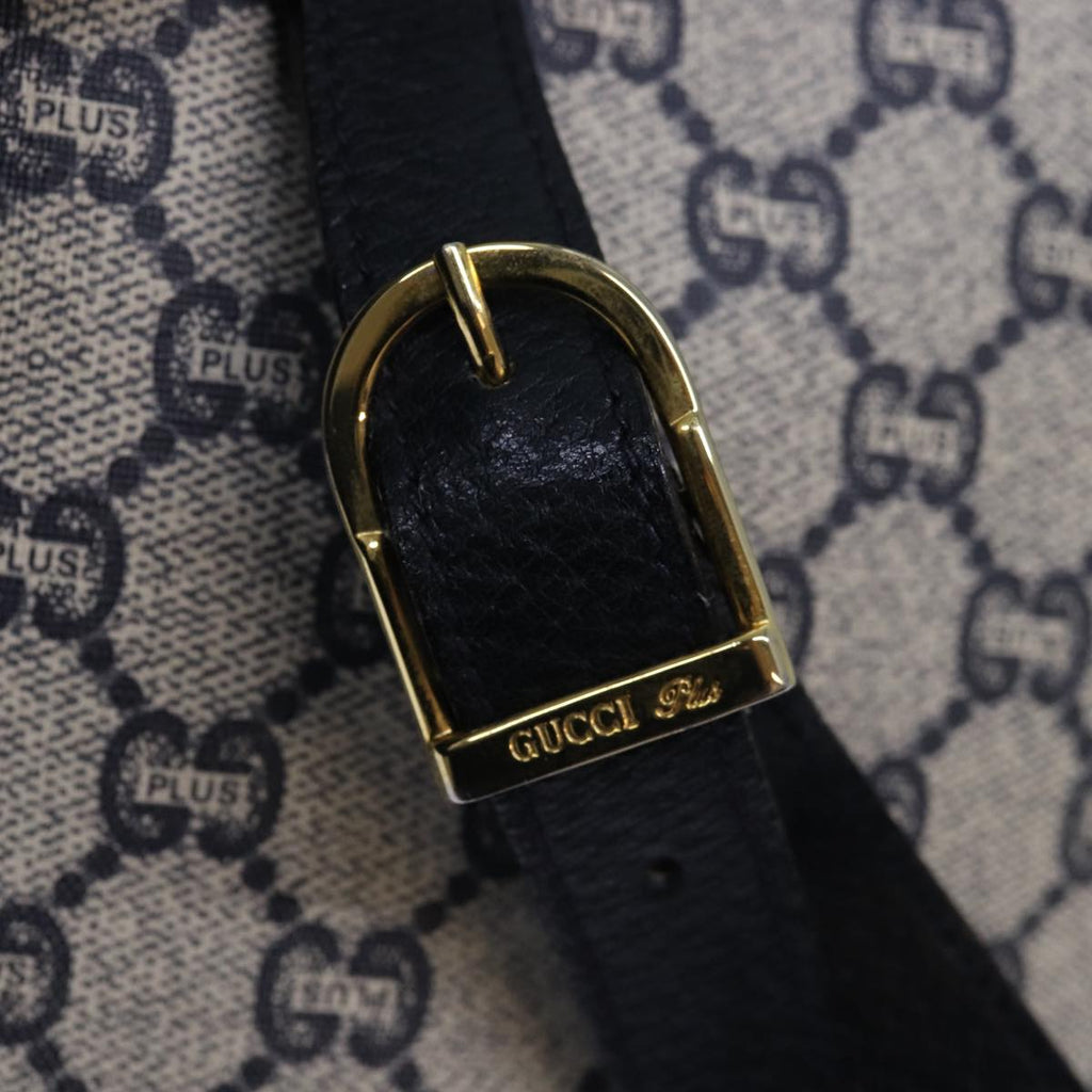 GUCCI GG Plus Supreme Shoulder Bag PVC Navy yk12516