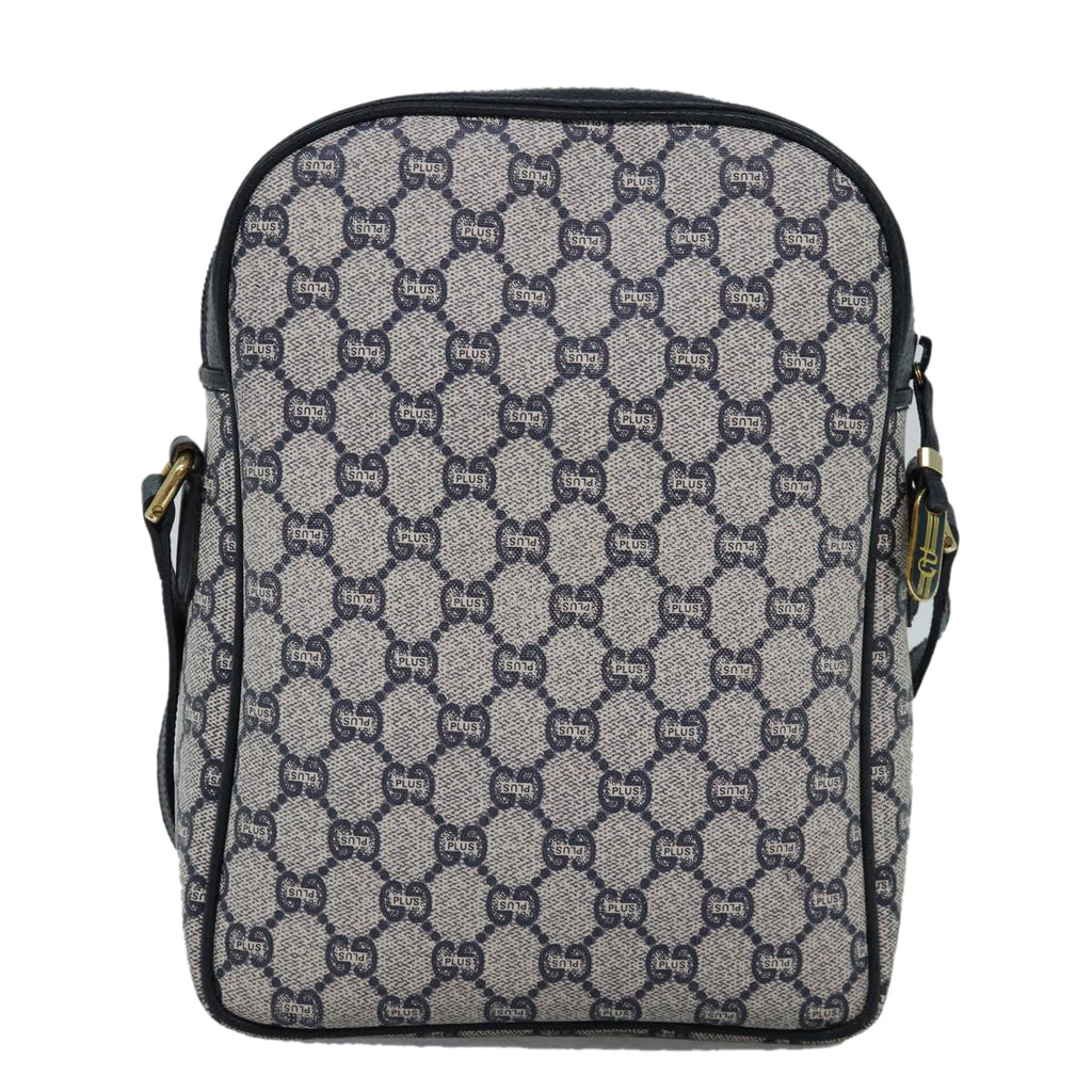 GUCCI GG Plus Supreme Shoulder Bag PVC Navy yk12516