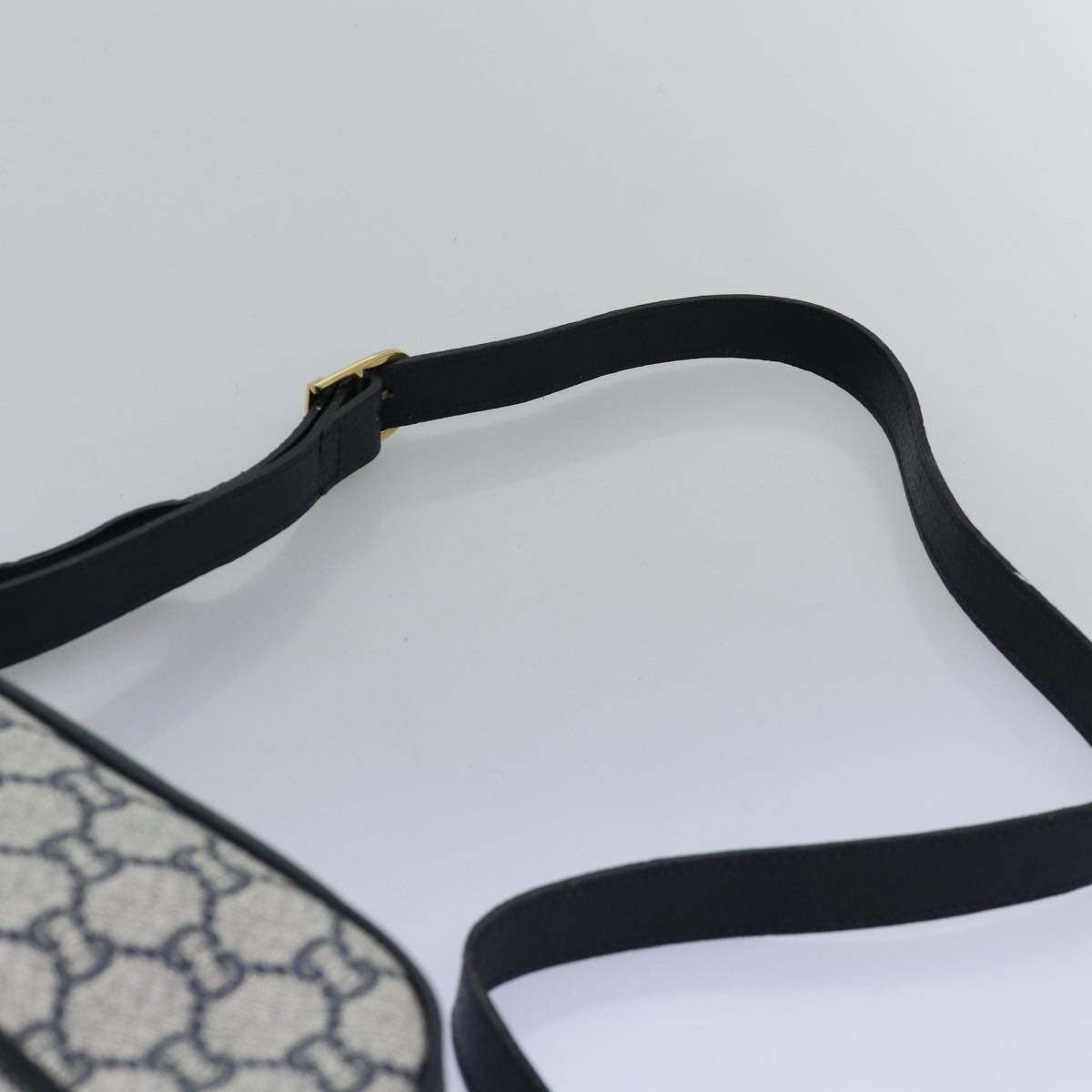 GUCCI GG Plus Supreme Shoulder Bag PVC Navy yk12516