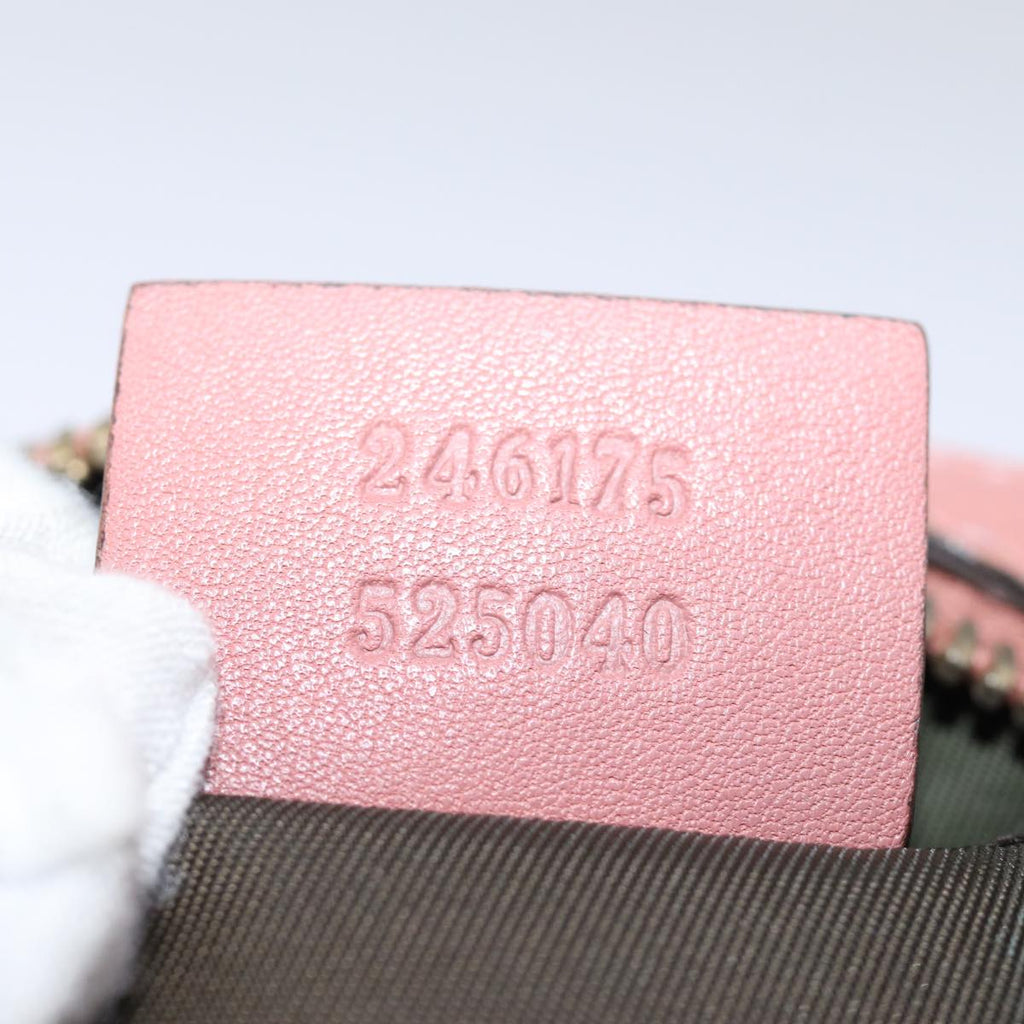 GUCCI GG Canvas Bamboo Pouch Beige 246175 yk12525