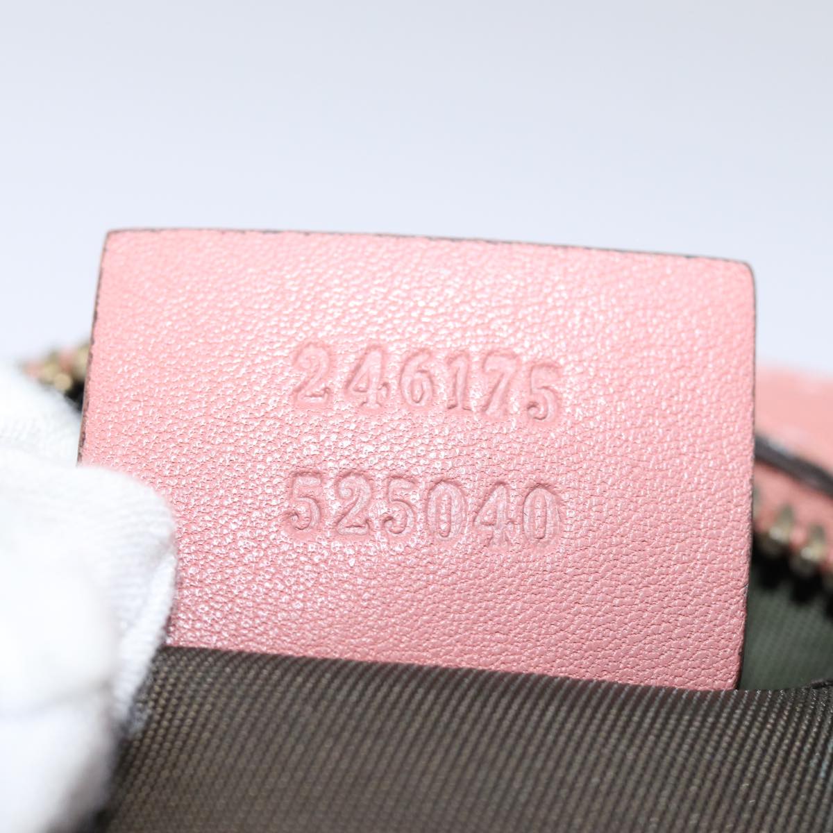 GUCCI GG Canvas Bamboo Pouch Beige 246175 yk12525
