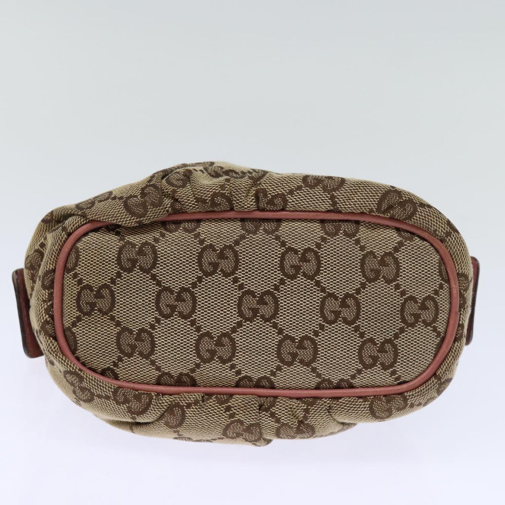 GUCCI GG Canvas Bamboo Pouch Beige 246175 yk12525