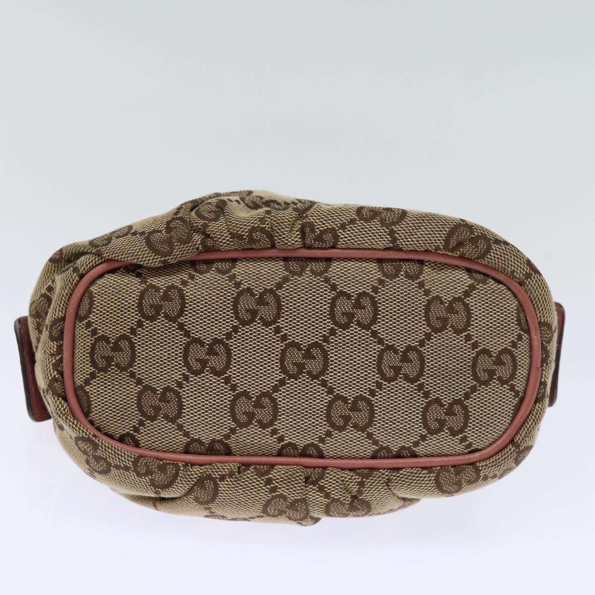 GUCCI GG Canvas Bamboo Pouch Beige 246175 yk12525