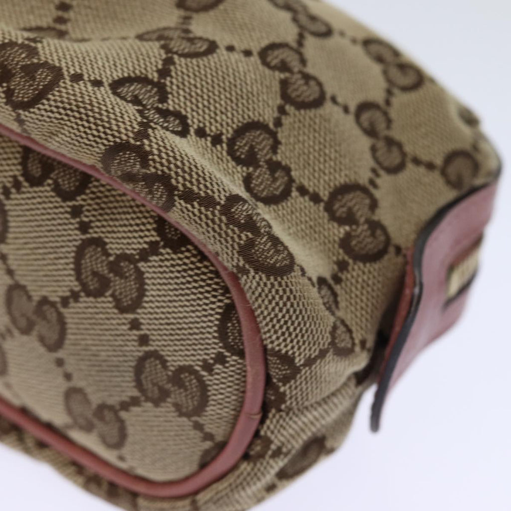 GUCCI GG Canvas Bamboo Pouch Beige 246175 yk12525