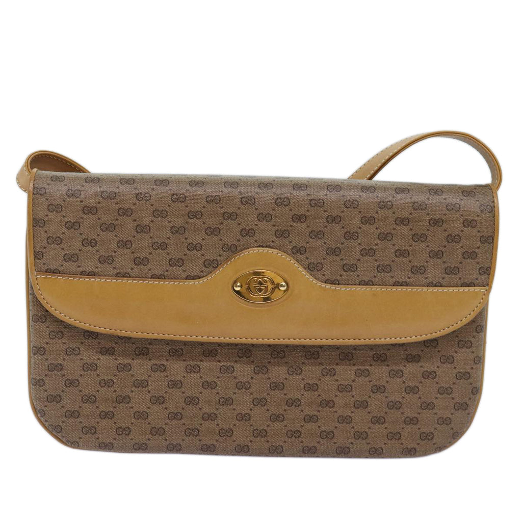 GUCCI Micro GG Supreme Shoulder Bag PVC Beige 004 106 0024 yk12533