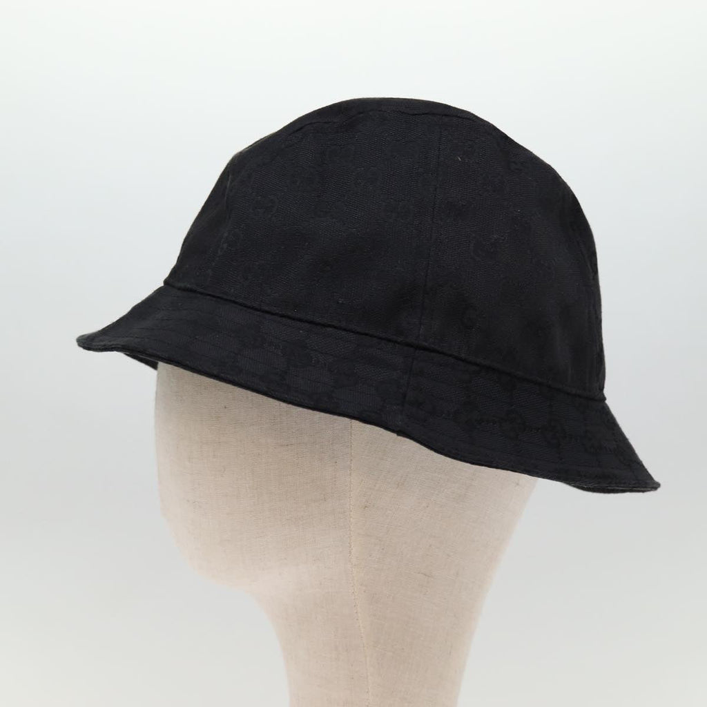 GUCCI GG Canvas Hat L Black yk12541