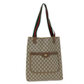 GUCCI GG Supreme Web Sherry Line Tote Bag PVC Beige Red 89 02 003 yk12548