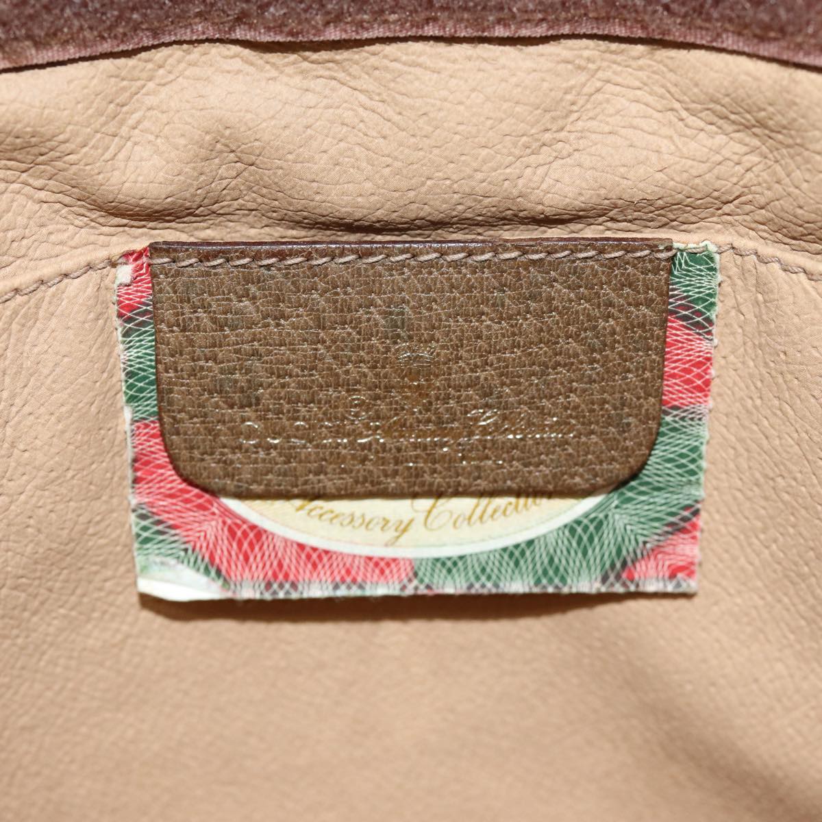 GUCCI GG Supreme Web Sherry Line Clutch Bag PVC Beige Red 89 01 033 yk12556