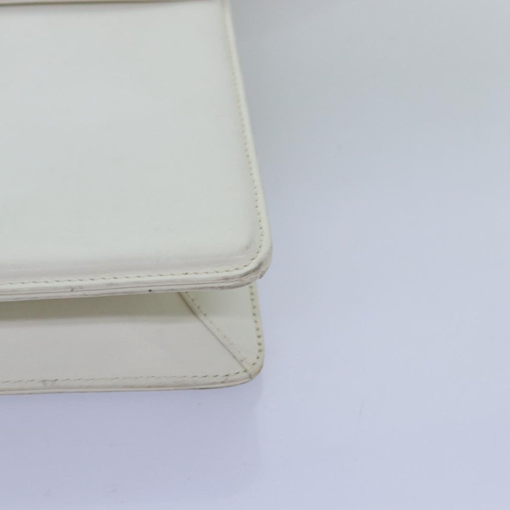 GUCCI Interlocking Shoulder Bag Leather White yk12575