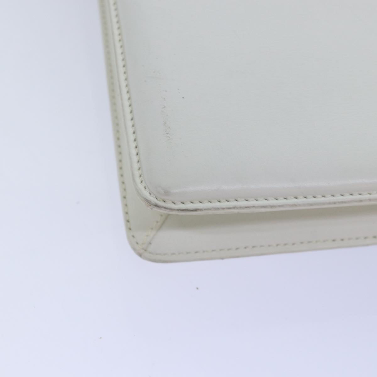 GUCCI Interlocking Shoulder Bag Leather White yk12575
