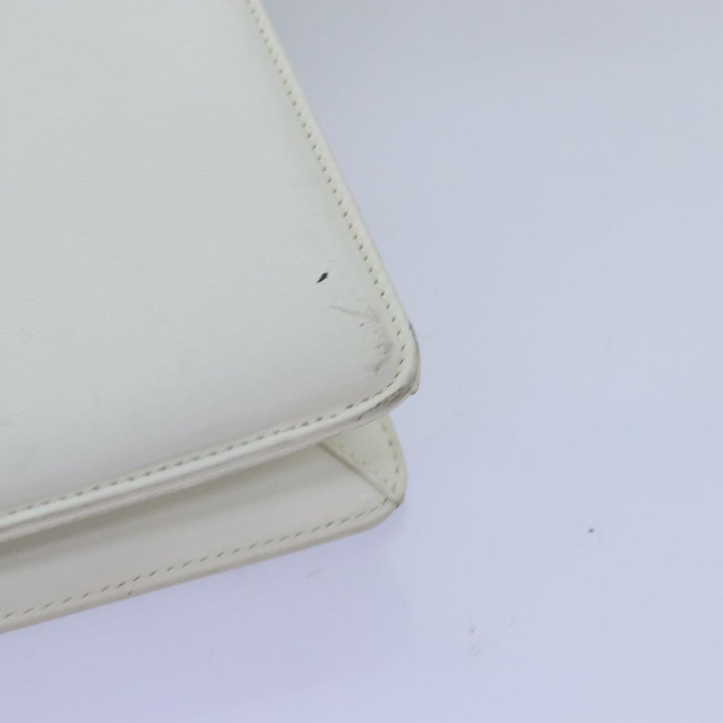 GUCCI Interlocking Shoulder Bag Leather White yk12575