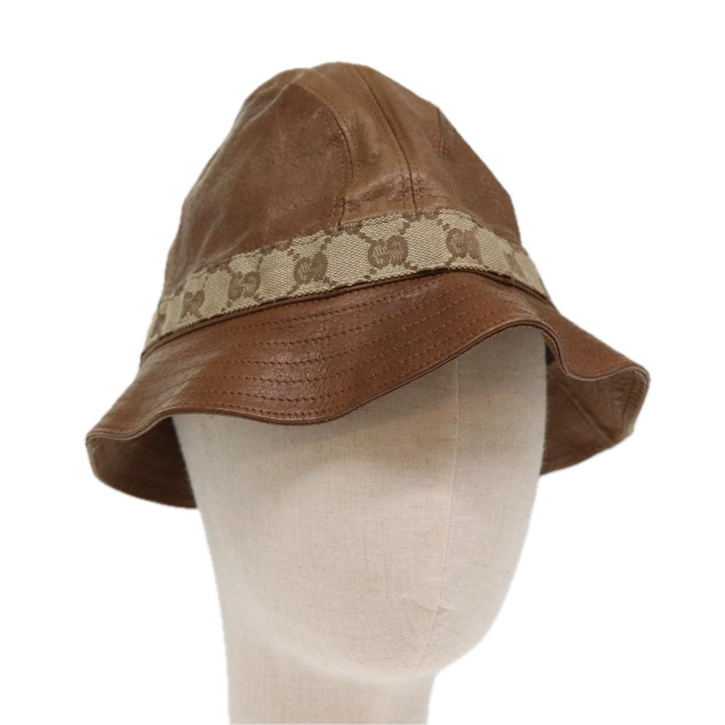 GUCCI GG Canvas Hat L Brown yk12576