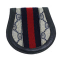 GUCCI GG Supreme Sherry Line Coin Purse PVC Red Navy yk12588