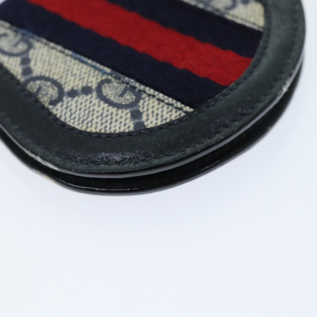 GUCCI GG Supreme Sherry Line Coin Purse PVC Red Navy yk12588