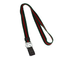 GUCCI Neck Strap Web Sherry Line Canvas Green Red 115278 yk12589