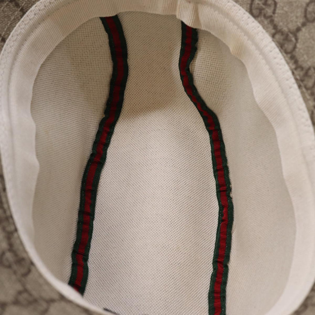 GUCCI GG Supreme Web Sherry Line Hat PVC M Beige Red Green yk12592